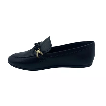 Sapato Mocassim Feminino Sua Cia Preto 16468 com Laço