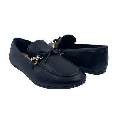 Sapato Mocassim Feminino Sua Cia Preto 16468 com Laço
