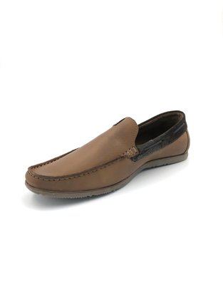 Sapato Mocassim Freeway Couro Natural Havana Cassis