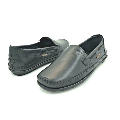 Sapato Mocassim Vudalfor Couro Preto 3331