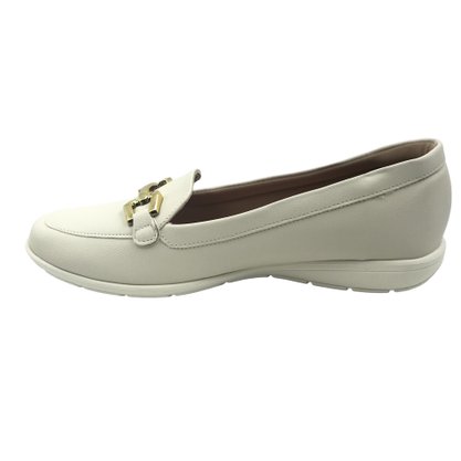 Sapato Modare Mocassim com Fivela Off White 7393103