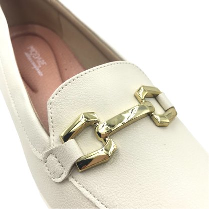 Sapato Modare Mocassim com Fivela Off White 7393103