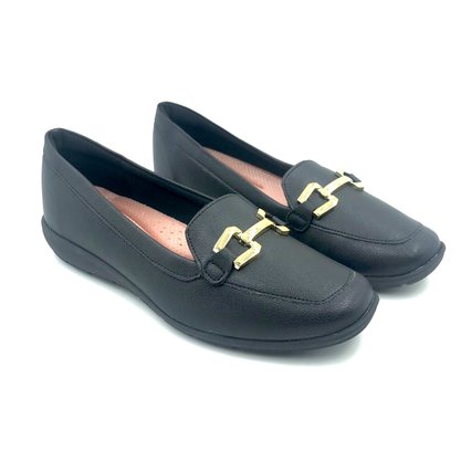 Sapato Modare Mocassim com Fivela Preto 7393103