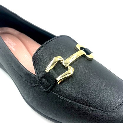 Sapato Modare Mocassim com Fivela Preto 7393103