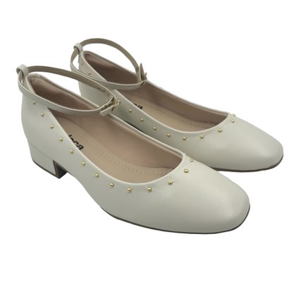 Sapato Moleca Boneca com Spikes Off White 5795105