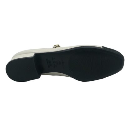 Sapato Moleca Boneca Off White com Preto 5795103