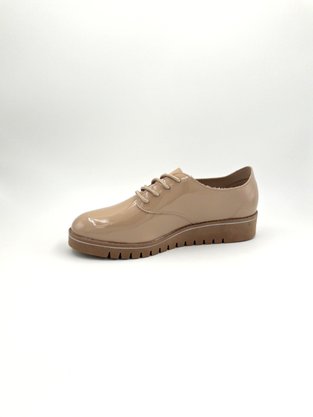Sapato Oxford Beira Rio Verniz Bege 4174.419
