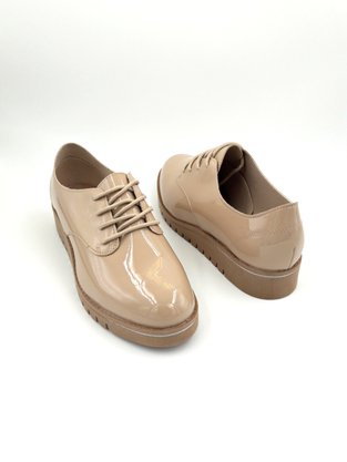 Sapato Oxford Beira Rio Verniz Bege 4174.419