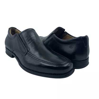 Sapato Pegada Amortech 123464 Couro Social Preto