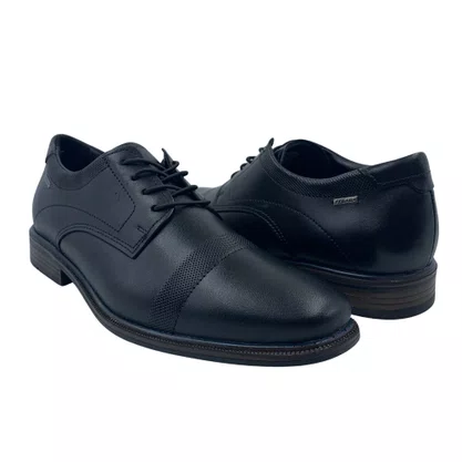 Sapato Pegada Amortech 126311 Couro Social Preto