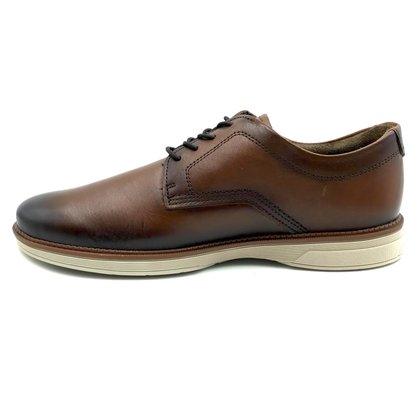 Sapato Pegada Casual Couro com Elástico Marrom 126701