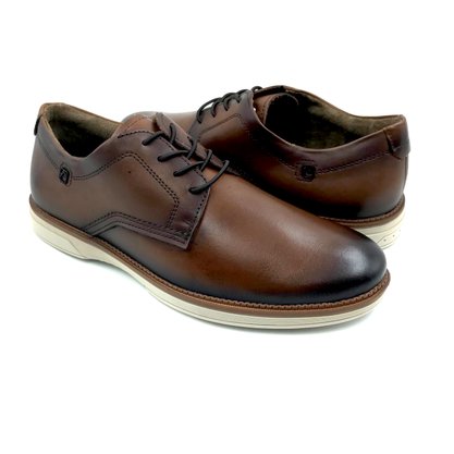Sapato Pegada Casual Couro com Elástico Marrom 126701