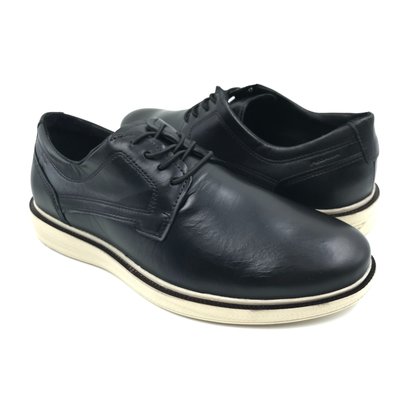 Sapato Pegada Casual Couro com Elástico Preto 126101