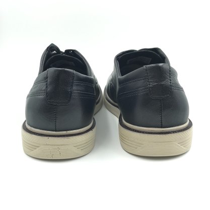 Sapato Pegada Casual Couro com Elástico Preto 126101