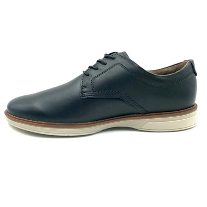 Sapato Pegada Casual Couro com Elástico Preto 126701