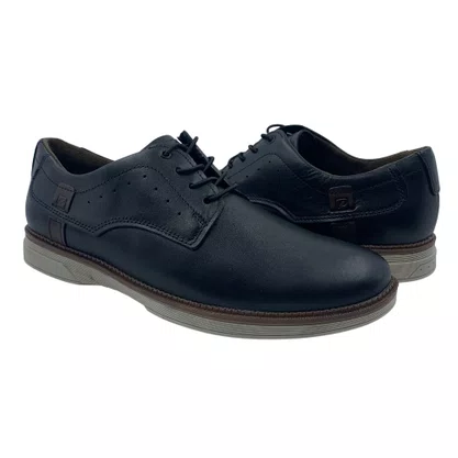 Sapato Pegada Couro Casual Preto 126708