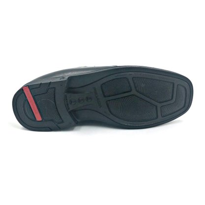 Sapato Pegada Couro Natural Preto 122101 Forma Larga