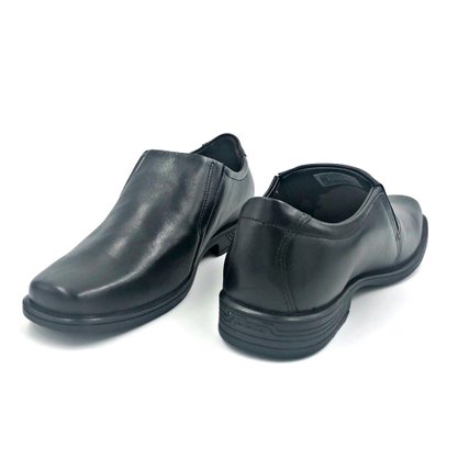 Sapato Pegada Couro Natural Preto 122101 Forma Larga