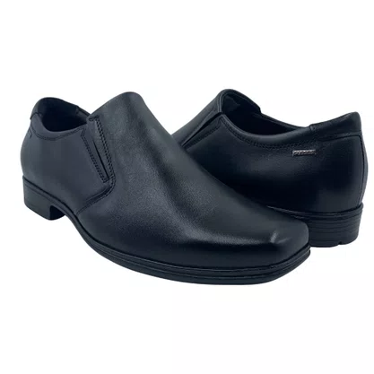 Sapato Pegada Levitech 122330 Couro Preto Social