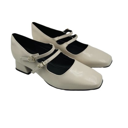Sapato Piccadilly Boneca Salto Médio Off White 160081