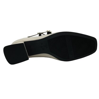 Sapato Piccadilly Boneca Salto Médio Off White 160081