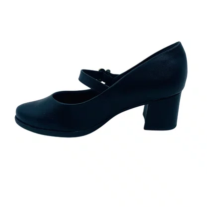 Sapato Piccadilly Mary Jane Salto Bloco Médio Preto 654063