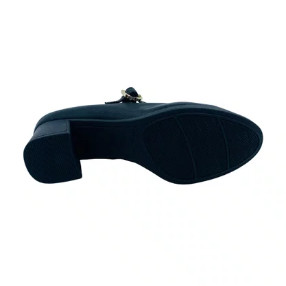 Sapato Piccadilly Mary Jane Salto Bloco Médio Preto 654063