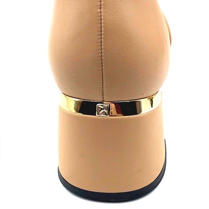 Sapato Piccadilly Salto Baixo Nude 748002