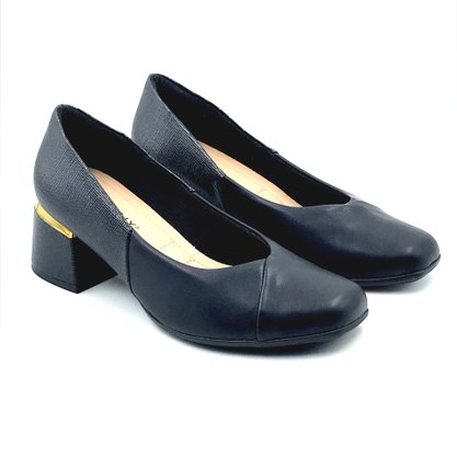Sapato Piccadilly Salto Baixo Preto 748014