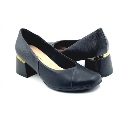 Sapato Piccadilly Salto Baixo Preto 748014
