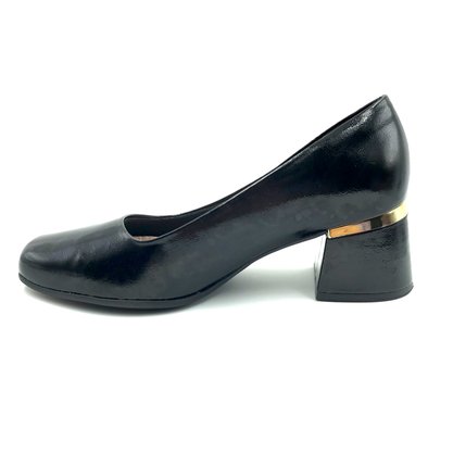 Sapato Piccadilly Maxi Verniz Salto Bloco Preto 748009