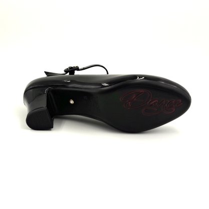 Sapato Piccadilly Preto Boneca Dance Salto Baixo Fivela