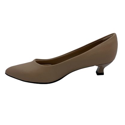 Sapato Piccadilly Scarpin Salto Baixo Nude 740016