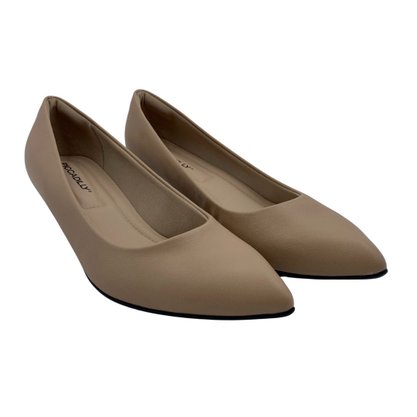 Sapato Piccadilly Scarpin Salto Baixo Nude 740016
