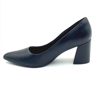 Sapato Piccadilly Scarpin Salto Bloco Preto 745135