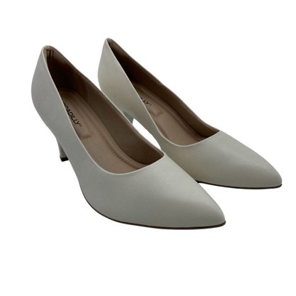 Sapato Piccadilly Scarpin Salto Fino Off White 745035