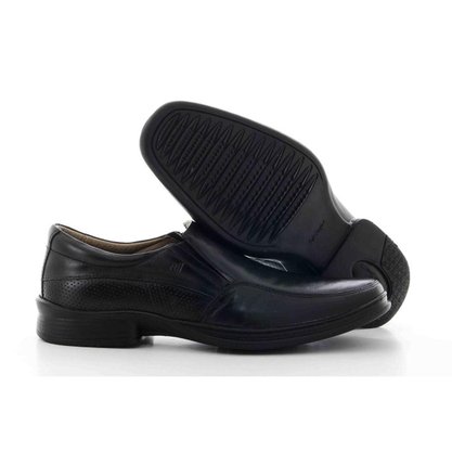 Sapato Rafarillo Conforto Preto Couro Natural 9216