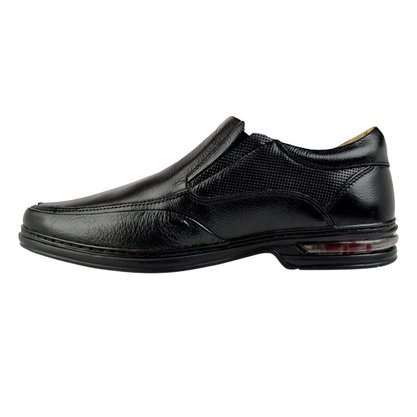 Sapato Rafarillo Conforto Preto Couro Natural Duo Air