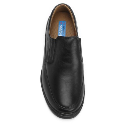 Sapato Rafarillo Preto Conforto Couro 9602