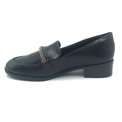 Sapato Ramarim Mocassim com Brilho Preto 2416102