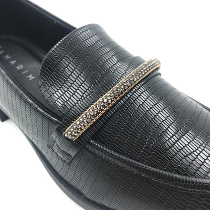 Sapato Ramarim Mocassim com Brilho Preto 2416102