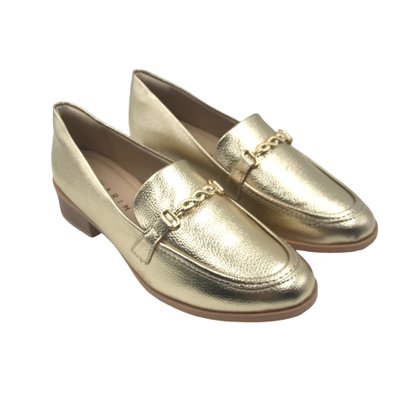 Sapato Ramarim Mocassim com Corrente Dourado 2416101