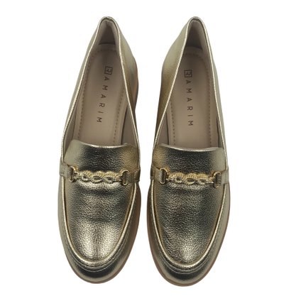 Sapato Ramarim Mocassim com Corrente Dourado 2416101