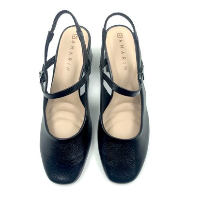 Sapato Ramarim Slingback Salto Alto Preto 2417131