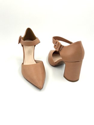 Sapato Scarpin Bebecê Antique Bico Fino Salto Grosso