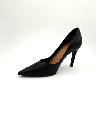 Sapato Scarpin Bebecê Salto Fino Napa Preto 9422-069