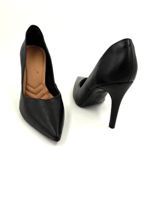 Sapato Scarpin Bebecê Salto Fino Napa Preto 9422-069