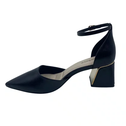Sapato Scarpin Bebecê Salto Grosso Preto 3862604