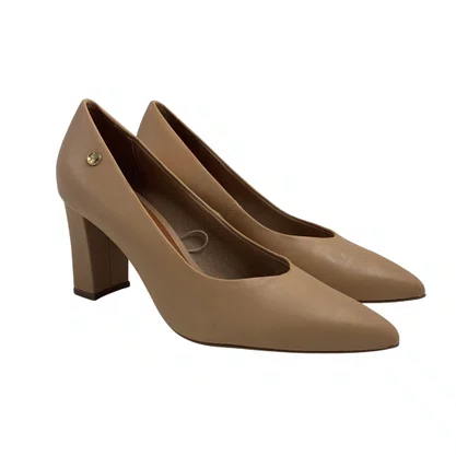 Sapato Scarpin Feminino Bottero em Couro Bege 376902