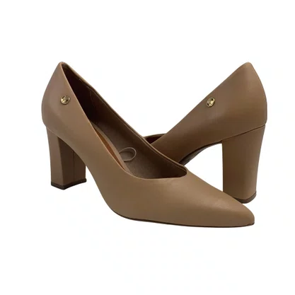 Sapato Scarpin Feminino Bottero em Couro Bege 376902